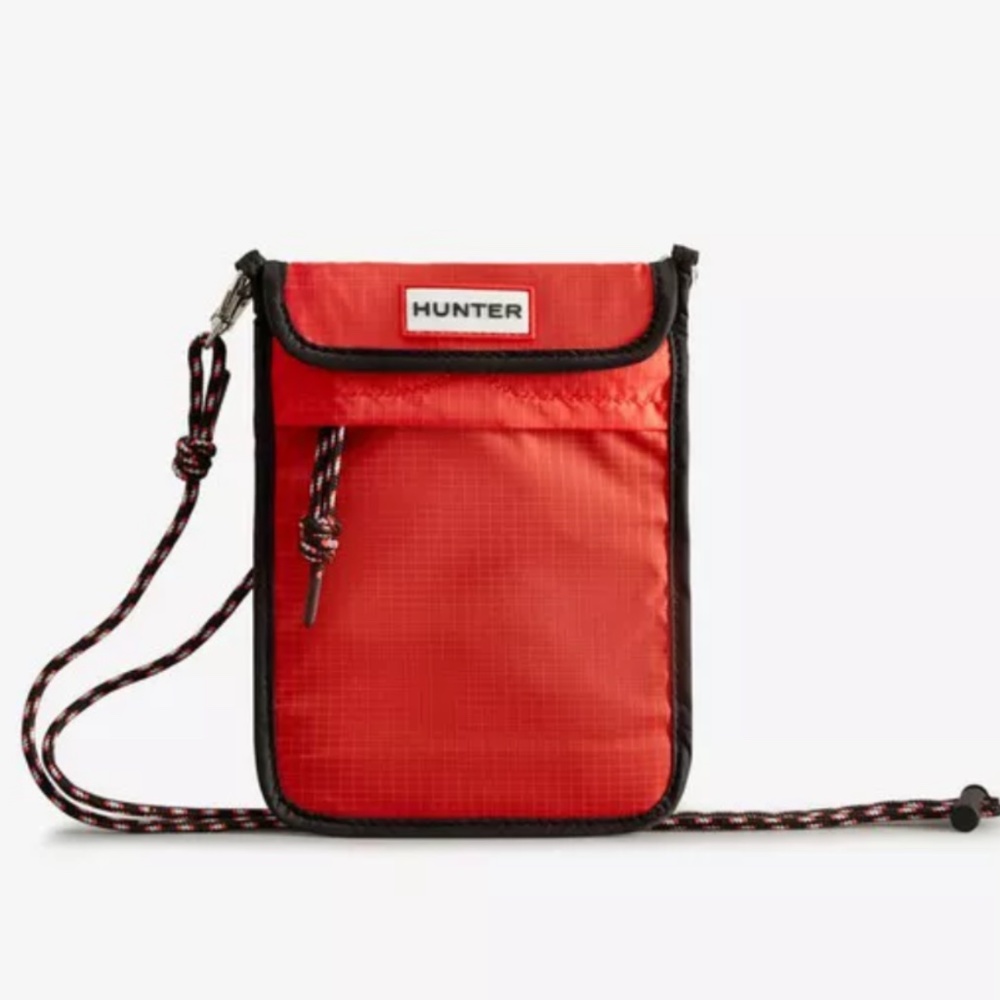Hunter Red Ripstop Packable Phone Pouch Waterproof Tear Resistant Nylon NWT